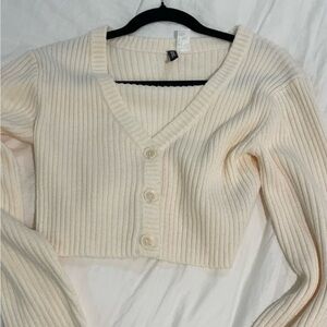 Button up cream cardigan